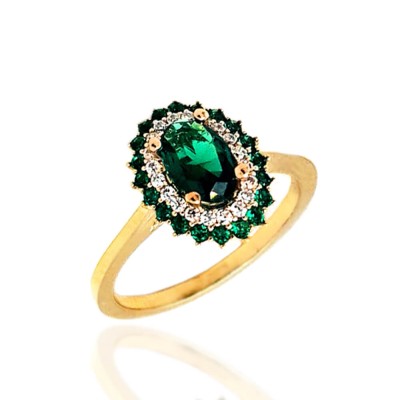 ΔΑΧΤΥΛΙΔΙ ΜΟΝΟΠΕΤΡΟ ΡΟΖΕΤΑ Κ14 ΜΕ ΠΕΤΡΕΣ ΖΙΡΓΚΟΝ - 10380