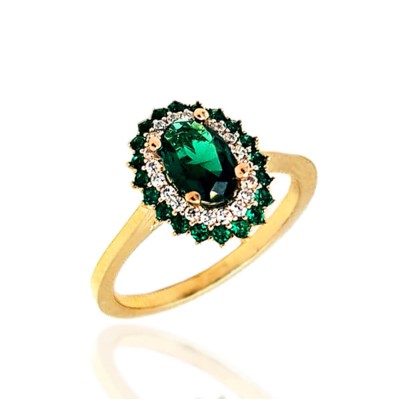 ΔΑΧΤΥΛΙΔΙ ΜΟΝΟΠΕΤΡΟ ΡΟΖΕΤΑ Κ14 ΜΕ ΠΕΤΡΕΣ ΖΙΡΓΚΟΝ - 10380