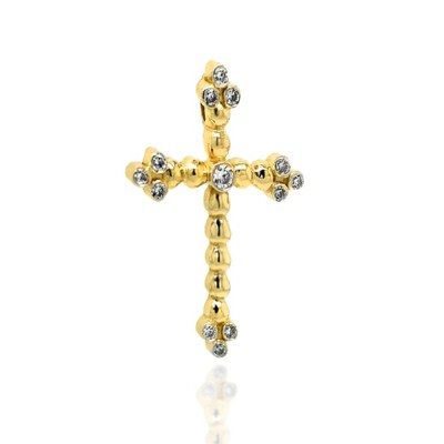 ΣΤΑΥΡΟΣ Κ14 ΜΕ ΠΕΤΡΕΣ ΖΙΡΓΚΟΝ - 10451