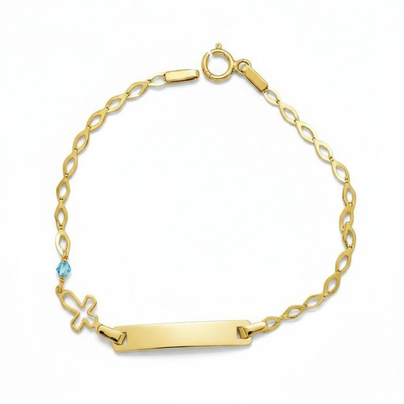 ΒΡΑΧΙΟΛΙ ΤΑΥΤΟΤΗΤΑ Κ14 ΜΕ ΠΕΤΡΕΣ ΖΙΡΓΚΟΝ - 10614 ΒΡΑΧΙΟΛΙ ΤΑΥΤΟΤΗΤΑ Κ14 ΜΕ ΠΕΤΡΕΣ ΖΙΡΓΚΟΝ ΜΕ ΜΠΛΕ ΠΕΤΡΟΥΛΑ ΚΑΙ ΔΙΑΤΡΗΤΟ ΣΤΑΥΡΟΥΔΑΚΙ