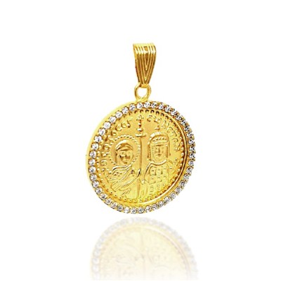 ΚΩΝΣΤΑΝΤΙΝΑΤΟ ΜΕΝΤΑΓΙΟΝ Κ14 ΜΕ ΠΕΤΡΕΣ ΖΙΡΓΚΟΝ - 10617