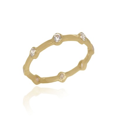 ΟΛΟΒΕΡΟ ΔΑΧΤΥΛΙΔΙ Κ14 ΜΕ ΠΕΤΡΕΣ ΖΙΡΓΚΟΝ - 11127