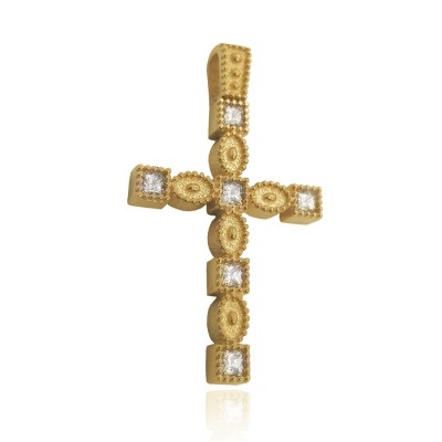 ΣΤΑΥΡΟΣ Κ14 ΜΕ ΠΕΤΡΕΣ ΖΙΡΓΚΟΝ - 11447