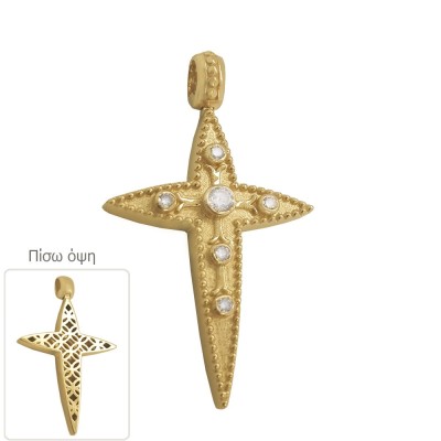 ΣΤΑΥΡΟΣ Κ14 ΜΕ ΠΕΤΡΕΣ ΖΙΡΓΚΟΝ - 11450