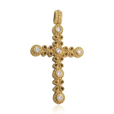 ΣΤΑΥΡΟΣ Κ14 ΜΕ ΠΕΤΡΕΣ ΖΙΡΓΚΟΝ - 11460