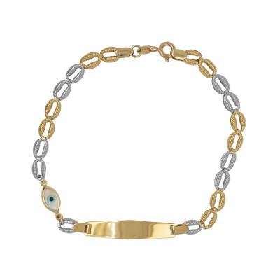 ΔΙΧΡΩΜΟ ΒΡΑΧΙΟΛΙ ΤΑΥΤΟΤΗΤΑ Κ14 ΜΕ ΗΜΙΠΟΛΥΤΙΜΕΣ ΠΕΤΡΕΣ - 11863