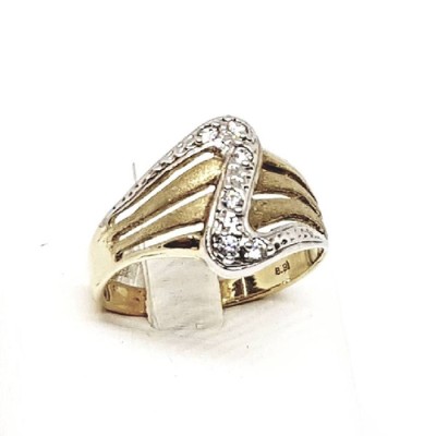 ΔΙΧΡΩΜΟ ΔΑΧΤΥΛΙΔΙ Κ14 ΜΕ ΠΕΤΡΕΣ ΖΙΡΓΚΟΝ - 1273 ΔΙΧΡΩΜΟ ΔΑΧΤΥΛΙΔΙ Κ14 ΜΕ ΠΕΤΡΕΣ ΖΙΡΓΚΟΝ - 1273