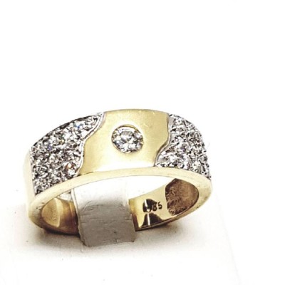 ΔΙΧΡΩΜΟ ΔΑΧΤΥΛΙΔΙ Κ14 ΜΕ ΠΕΤΡΕΣ ΖΙΡΓΚΟΝ - 1281 ΔΙΧΡΩΜΟ ΔΑΧΤΥΛΙΔΙ Κ14 ΜΕ ΠΕΤΡΕΣ ΖΙΡΓΚΟΝ - 1281