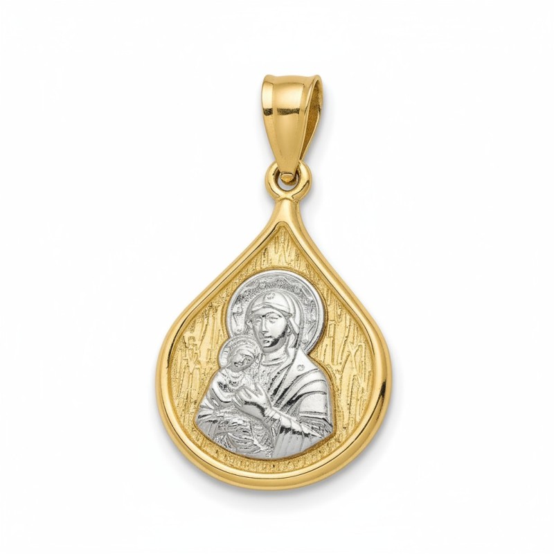 ΔΙΧΡΩΜΟ ΜΕΝΤΑΓΙΟΝ Κ9 ΧΩΡΙΣ ΠΕΤΡΕΣ - 13040 ΔΙΧΡΩΜΟ ΜΕΝΤΑΓΙΟΝ Κ9 ΧΩΡΙΣ ΠΕΤΡΕΣ ΜΕ ΛΕΥΚΟΧΡΥΣΗ ΑΝΑΓΛΥΦΗ ΤΗΝ ΠΑΝΑΓΙΑ ΜΕ ΤΟΝ ΙΗΣΟΥ