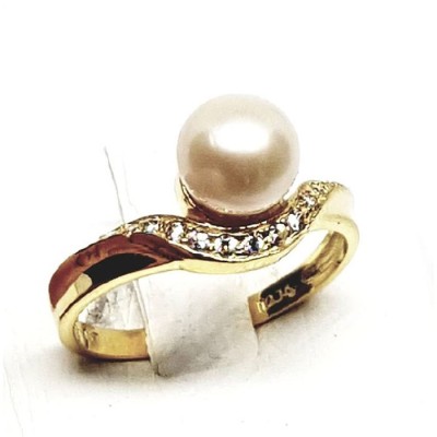 ΔΑΧΤΥΛΙΔΙ Κ14 ΜΕ ΜΑΡΓΑΡΙΤΑΡΙ ΚΑΙ ΠΕΤΡΕΣ ΖΙΡΓΚΟΝ - 1316