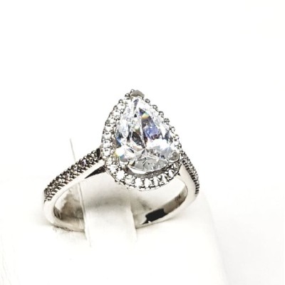 ΔΑΧΤΥΛΙΔΙ ΜΟΝΟΠΕΤΡΟ ΡΟΖΕΤΑ Κ14 ΜΕ ΠΕΤΡΕΣ ΖΙΡΓΚΟΝ - 1458