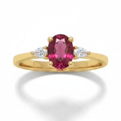 ΔΑΧΤΥΛΙΔΙ Κ18 ΜΕ ΡΟΥΜΠΙΝΙ ΚΑΙ ΦΥΣΙΚΑ ΔΙΑΜΑΝΤΙΑ - 15068