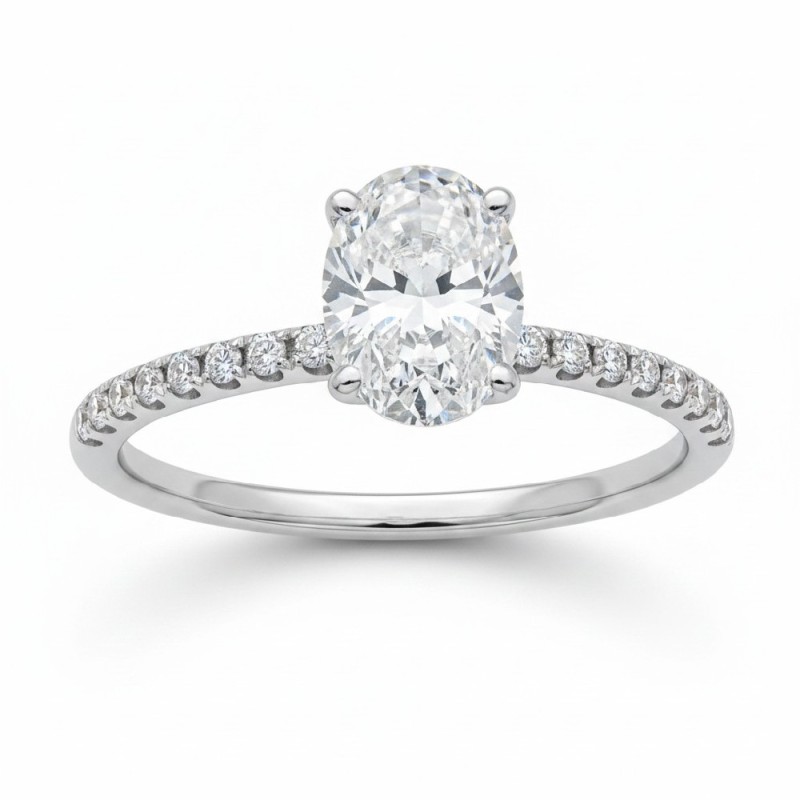 Δαχτυλιδι Μονοπετρο Κ14 Με Lab Grown Diamond
