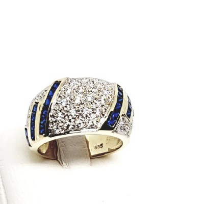 ΔΙΧΡΩΜΟ ΔΑΧΤΥΛΙΔΙ Κ14 ΜΕ ΠΕΤΡΕΣ ΖΙΡΓΚΟΝ - 1912 ΔΙΧΡΩΜΟ ΔΑΧΤΥΛΙΔΙ Κ14 ΜΕ ΠΕΤΡΕΣ ΖΙΡΓΚΟΝ - 1912