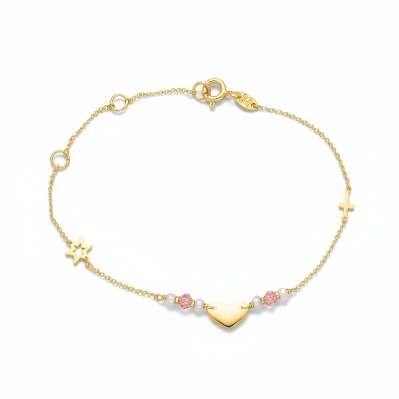 ΒΡΑΧΙΟΛΙ Κ14 ΜΕ ΠΕΤΡΕΣ ΖΙΡΓΚΟΝ ΚΑΙ ΜΑΡΓΑΡΙΤΑΡΙΑ - 2238 ΒΡΑΧΙΟΛΙ Κ14 ΜΕ ΠΕΤΡΕΣ ΖΙΡΓΚΟΝ ΚΑΙ ΜΑΡΓΑΡΙΤΑΡΙΑ ΣΤΟΛΙΣΜΕΝΟ ΜΕ ΚΑΡΔΙΑ, ΑΣΤΕΡΙ, ΚΛΑΣΙΚΟ ΣΤΑΥΡΟΥΔΑΚΙ, ΔΥΟ ΜΙΚΡΑ ΜΑΡΓΑΡΙΤΑΡΑΚΙΑ ΚΑΙ ΡΟΖ ΠΕΤΡΟΥΛΕΣ ΖΙΡΓΚΟΝ