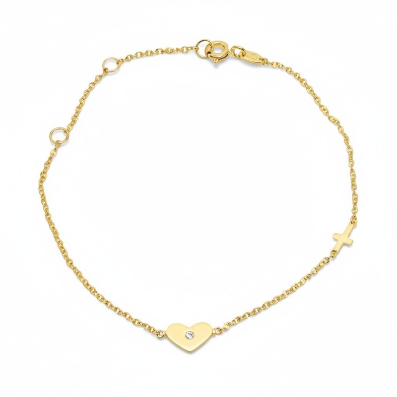 ΒΡΑΧΙΟΛΙ Κ9 ΜΕ ΠΕΤΡΕΣ ΖΙΡΓΚΟΝ - 2647 ΒΡΑΧΙΟΛΙ Κ9 ΜΕ ΠΕΤΡΕΣ ΖΙΡΓΚΟΝ ΜΕ ΜΙΑ ΚΑΡΔΟΥΛΑ ΜΕ ΖΙΡΓΚΟΝ ΣΤΟ ΚΕΝΤΡΟ ΚΑΙ ΕΝΑ ΚΛΑΣΙΚΟ ΣΤΑΥΡΟΥΔΑΚΙ ΣΤΟ ΠΛΑΙ