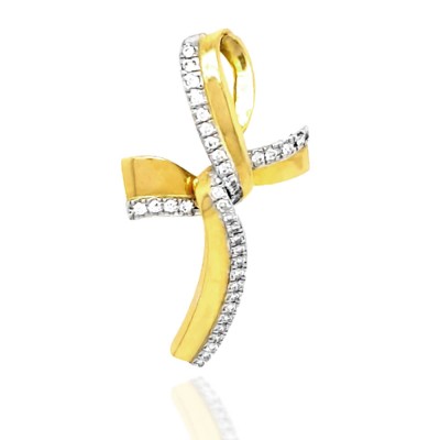 ΔΙΧΡΩΜΟΣ ΣΤΑΥΡΟΣ Κ18 ΜΕ ΠΟΛΥΤΙΜΕΣ ΠΕΤΡΕΣ - 2723 ΔΙΧΡΩΜΟΣ ΣΤΑΥΡΟΣ Κ18 ΜΕ ΠΟΛΥΤΙΜΕΣ ΠΕΤΡΕΣ - 2723