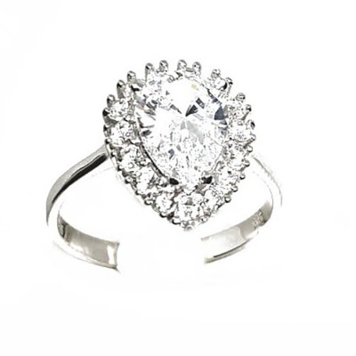 ΔΑΧΤΥΛΙΔΙ ΜΟΝΟΠΕΤΡΟ ΡΟΖΕΤΑ Κ14 ΜΕ ΠΕΤΡΕΣ ΖΙΡΓΚΟΝ - 3732