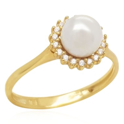 ΔΑΧΤΥΛΙΔΙ Κ14 ΜΕ ΜΑΡΓΑΡΙΤΑΡΙ ΚΑΙ ΠΕΤΡΕΣ ΖΙΡΓΚΟΝ - 4338