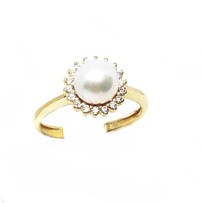 ΔΑΧΤΥΛΙΔΙ Κ14 ΜΕ ΜΑΡΓΑΡΙΤΑΡΙ ΚΑΙ ΠΕΤΡΕΣ ΖΙΡΓΚΟΝ - 4340