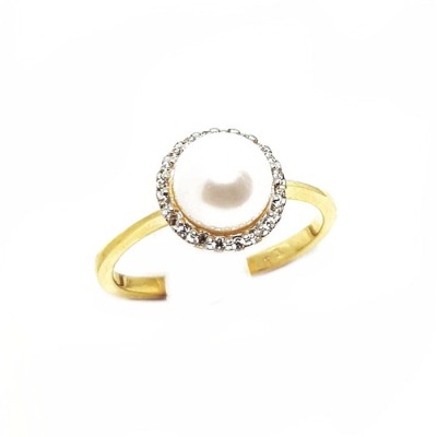 ΔΑΧΤΥΛΙΔΙ Κ14 ΜΕ ΜΑΡΓΑΡΙΤΑΡΙ ΚΑΙ ΠΕΤΡΕΣ ΖΙΡΓΚΟΝ - 4342