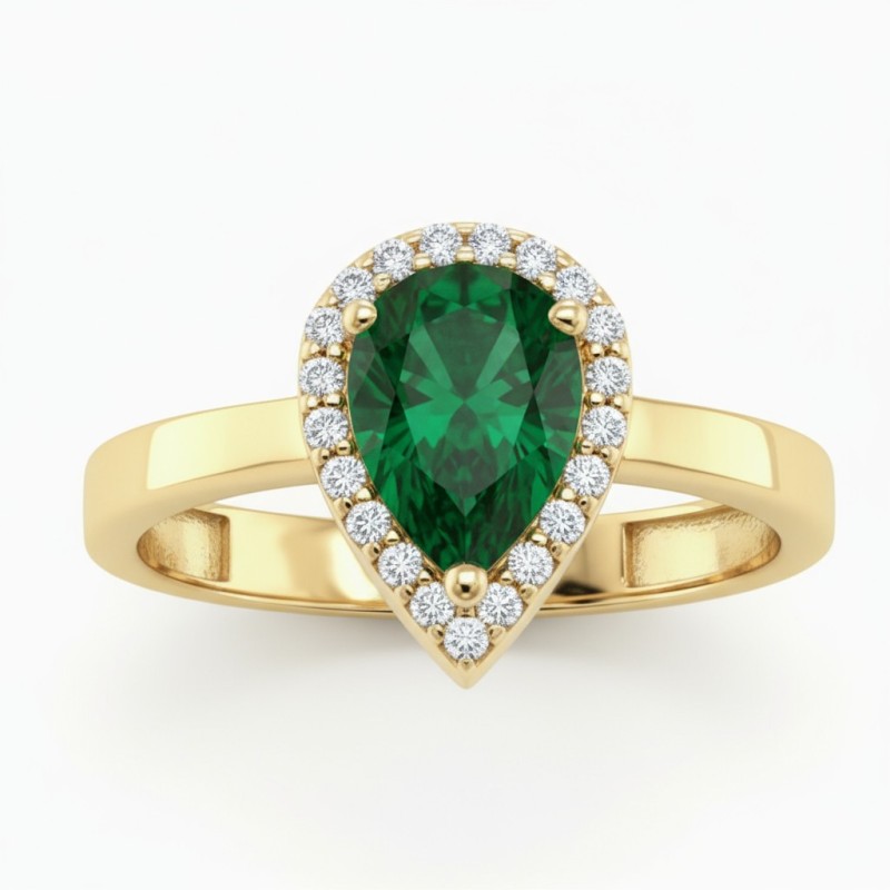 ΔΑΧΤΥΛΙΔΙ Κ14 ΜΕ ΡΟΖΕΤΑ ΔΑΚΡΥ ΜΕ ΠΡΑΣΙΝΟ ΚΕΝΤΡΟ ΚΑΙ ΛΕΥΚΕΣ ΠΕΤΡΕΣ ΖΙΡΓΚΟΝ ΠΕΡΙΜΕΤΡΙΚΑ ΤΟΥ ΚΕΝΤΡΟΥ