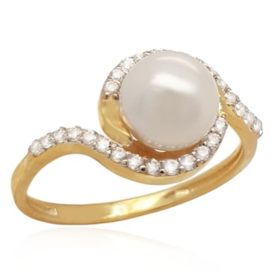 ΔΑΧΤΥΛΙΔΙ Κ14 ΜΕ ΜΑΡΓΑΡΙΤΑΡΙ ΚΑΙ ΠΕΤΡΕΣ ΖΙΡΓΚΟΝ - 4547