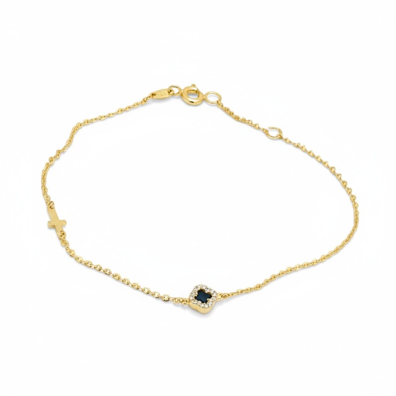 ΒΡΑΧΙΟΛΙ Κ14 ΜΕ ΠΕΤΡΕΣ ΖΙΡΓΚΟΝ - 5153 ΒΡΑΧΙΟΛΙ Κ14 ΜΕ ΠΕΤΡΕΣ ΖΙΡΓΚΟΝ ΜΕ ΒΑΝ ΚΛΙΦ ΚΑΙ ΜΙΚΡΟ ΣΤΑΥΡΟΥΔΑΚΙ