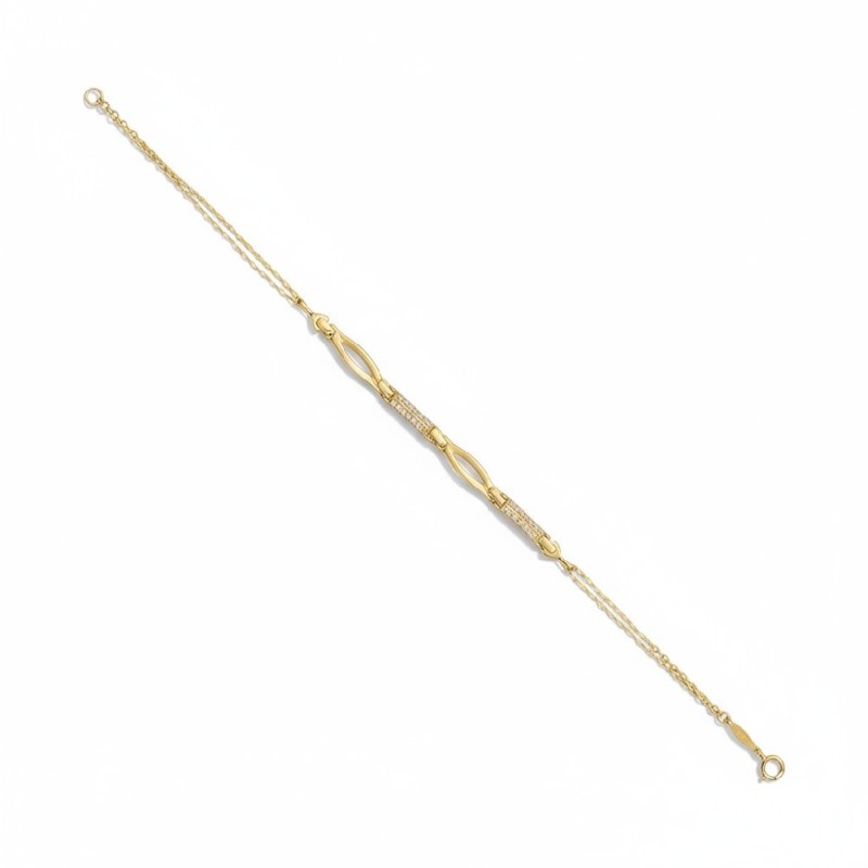 ΒΡΑΧΙΟΛΙ Κ9 ΜΕ ΠΕΤΡΕΣ ΖΙΡΓΚΟΝ - 5358 ΒΡΑΧΙΟΛΙ Κ9 ΜΕ ΠΕΤΡΕΣ ΖΙΡΓΚΟΝ ΜΕ ΔΙΠΛΗ ΛΕΠΤΕΠΙΛΕΠΤΗ ΑΛΥΣΙΔΑ ΚΑΙ ΟΜΟΡΦΟ ΣΧΕΔΙΑΣΜΟ ΣΤΟ ΚΕΝΤΡΟ ΜΕ ΛΕΥΚΕΣ ΠΕΤΡΕΣ ΖΙΡΓΚΟΝ