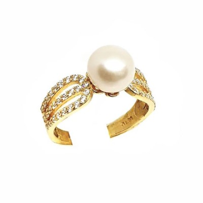 ΔΑΧΤΥΛΙΔΙ Κ14 ΜΕ ΜΑΡΓΑΡΙΤΑΡΙ ΚΑΙ ΠΕΤΡΕΣ ΖΙΡΓΚΟΝ - 5835