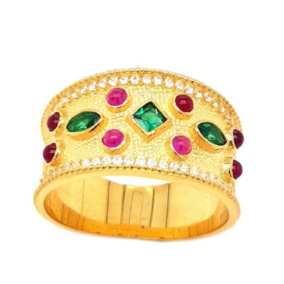 ΒΥΖΑΝΤΙΝΟ ΔΑΧΤΥΛΙΔΙ Κ14 ΜΕ ΠΕΤΡΕΣ ΖΙΡΓΚΟΝ - 8659 ΒΥΖΑΝΤΙΝΟ ΔΑΧΤΥΛΙΔΙ Κ14 ΜΕ ΠΕΤΡΕΣ ΖΙΡΓΚΟΝ - 8659