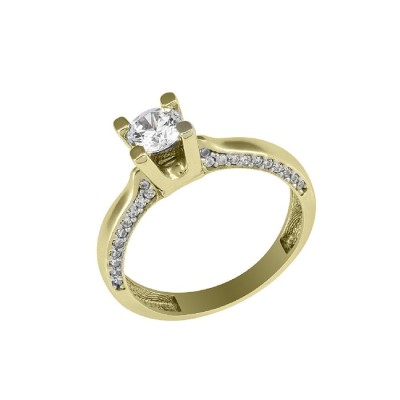 ΔΙΧΡΩΜΟ ΔΑΧΤΥΛΙΔΙ ΜΟΝΟΠΕΤΡΟ Κ9 ΜΕ ΠΕΤΡΕΣ ΖΙΡΓΚΟΝ - 9029