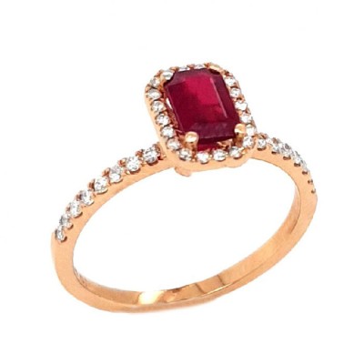 ΔΑΧΤΥΛΙΔΙ ΜΟΝΟΠΕΤΡΟ ΡΟΖΕΤΑ Κ18 ΜΕ ΠΟΛΥΤΙΜΕΣ ΠΕΤΡΕΣ - 9882