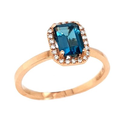 ΔΑΧΤΥΛΙΔΙ ΜΟΝΟΠΕΤΡΟ ΡΟΖΕΤΑ Κ18 ΜΕ ΠΟΛΥΤΙΜΕΣ ΠΕΤΡΕΣ - 9884